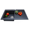Мийка кухонна гранітна Perfelli SOLO PGS 118-80 BLACK - зображення 3