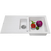 Мийка кухонна гранітна Perfelli SANTINO PGS 516-96 WHITE - зображення 3