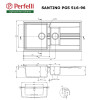 Мийка кухонна гранітна Perfelli SANTINO PGS 516-96 WHITE - зображення 5